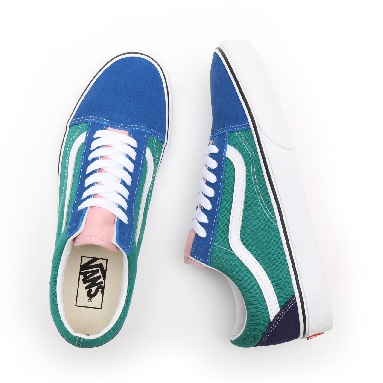 Vans Retro Court Old Skool Blue Classic Mens Womens - (Retro Court) multi/true white VN0A38G19EJ Shoes