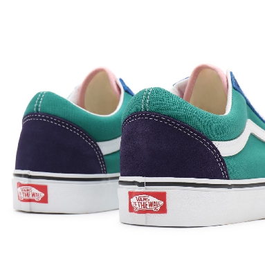 Vans Retro Court Old Skool Blue Classic Mens Womens - (Retro Court) multi/true white VN0A38G19EJ Shoes