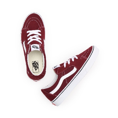 Vans Sk8-Low Red Classic Mens Womens - Port Royale/True White VN0A4UUK5U7 Shoes