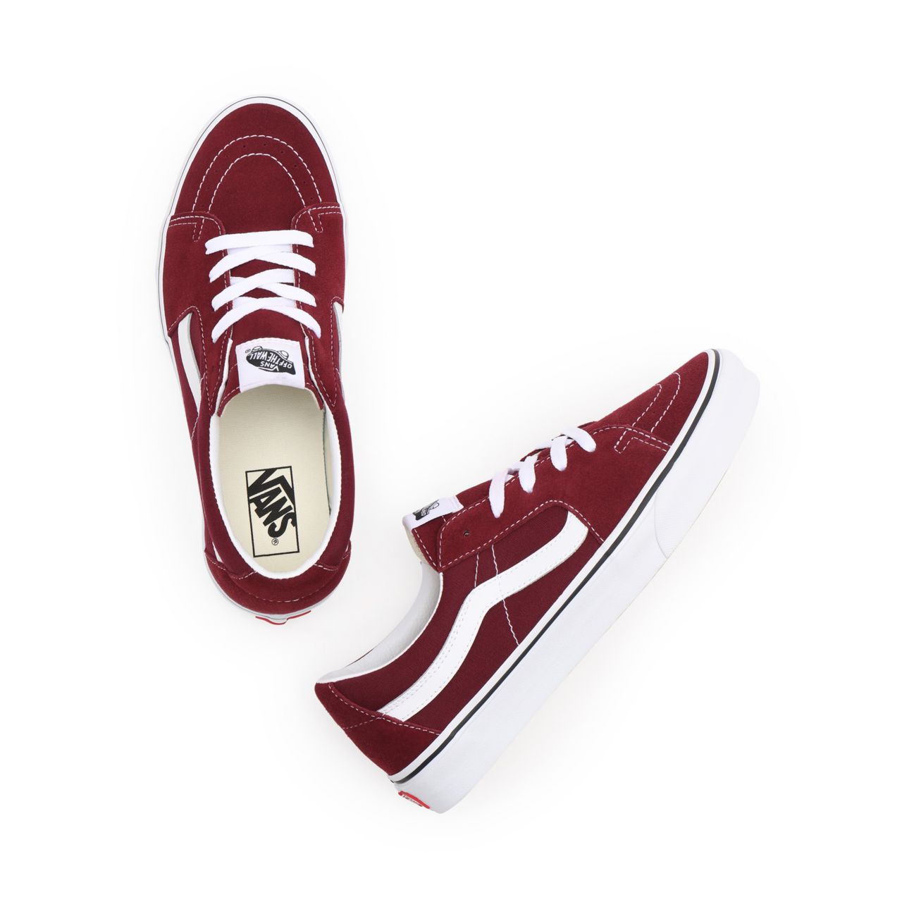 Vans Sk8-Low Red Classic Mens Womens - Port Royale/True White VN0A4UUK5U7 Shoes