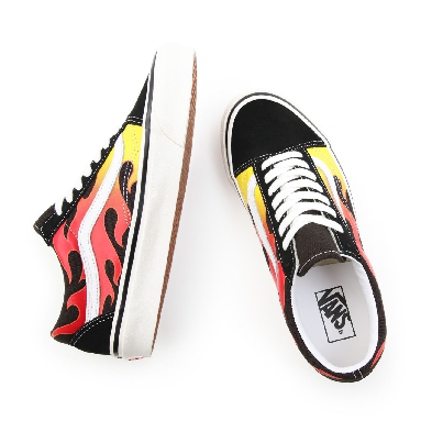 Vans Anaheim Factory Old Skool 36 DX Black Classic Mens Womens - (Anaheim Factory) Epic Flame/Black/True White VN0A54F3423 Shoes