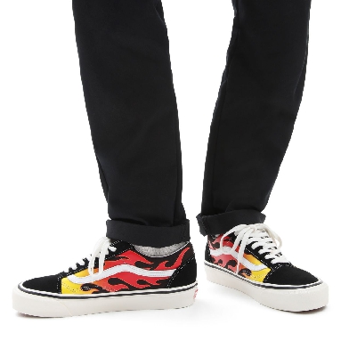 Vans Anaheim Factory Old Skool 36 DX Black Classic Mens Womens - (Anaheim Factory) Epic Flame/Black/True White VN0A54F3423 Shoes