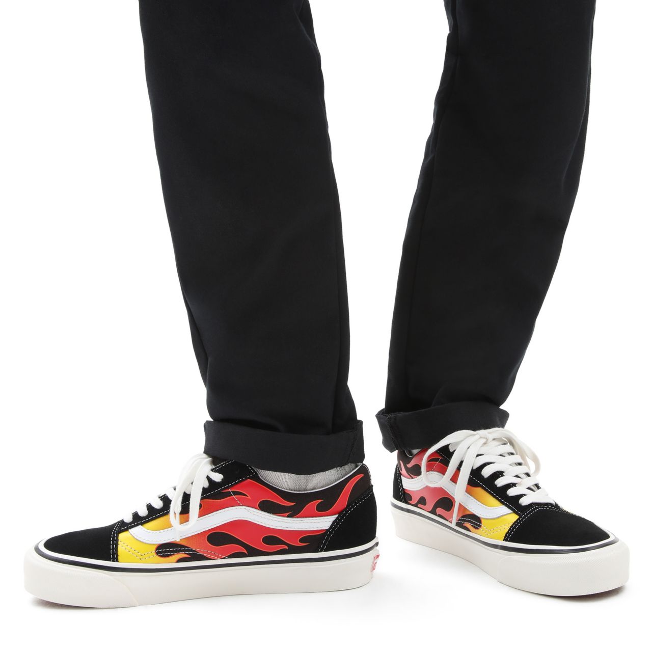 Vans Anaheim Factory Old Skool 36 DX Black Classic Mens Womens - (Anaheim Factory) Epic Flame/Black/True White VN0A54F3423 Shoes