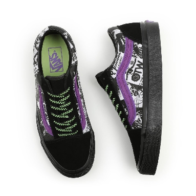 Vans Halloween Punk Old Skool 36 DX Black Classic Mens Womens - (Halloween Punk) Black/True White VN0A38G2BCJ Shoes