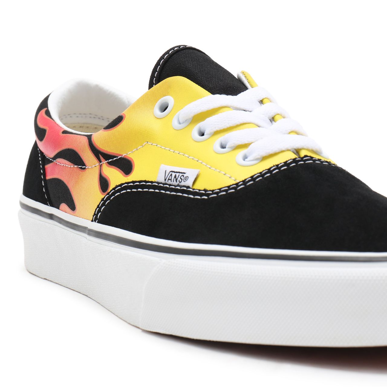 Vans Flame Era Black Classic Mens Womens - (Flame) Black/True White VN0A4BV4XEY Shoes