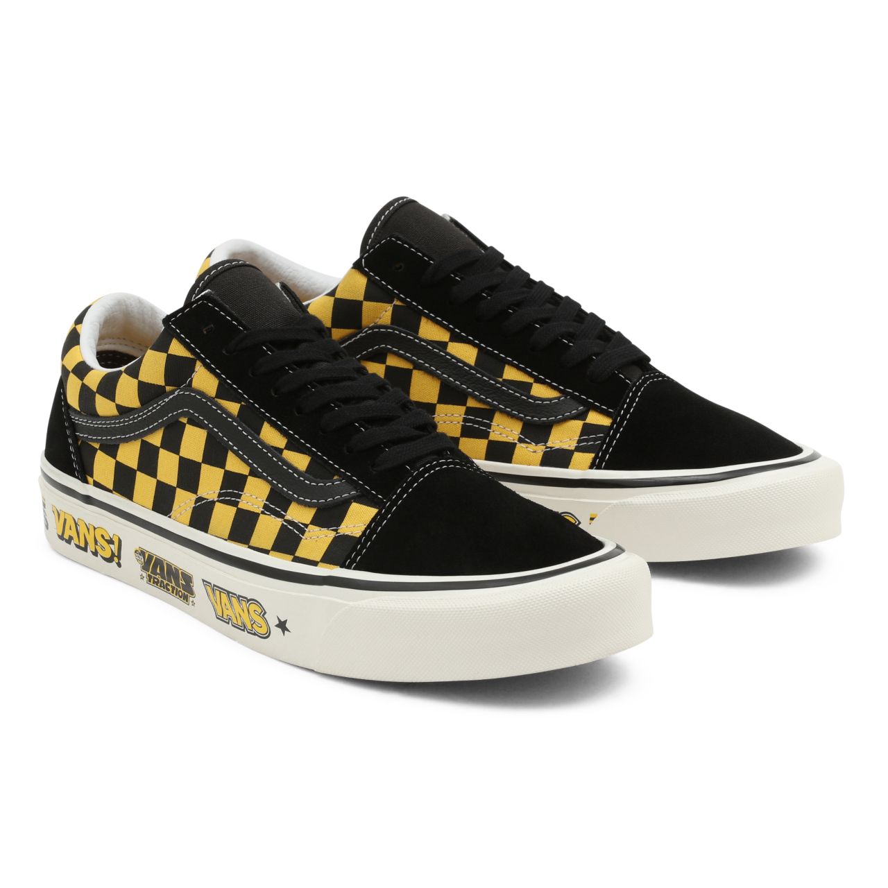 Vans Anaheim Factory Old Skool 36 DX Yellow Classic Mens Womens - (Anaheim Factory) Freestyle/Spectra Yellow VN0A54F397A Shoes