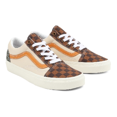 Vans Mixed Utility Old Skool Brown Classic Mens Womens - (Mixed Utility) Checkerboard/Multi VN0A5JMI94R Shoes