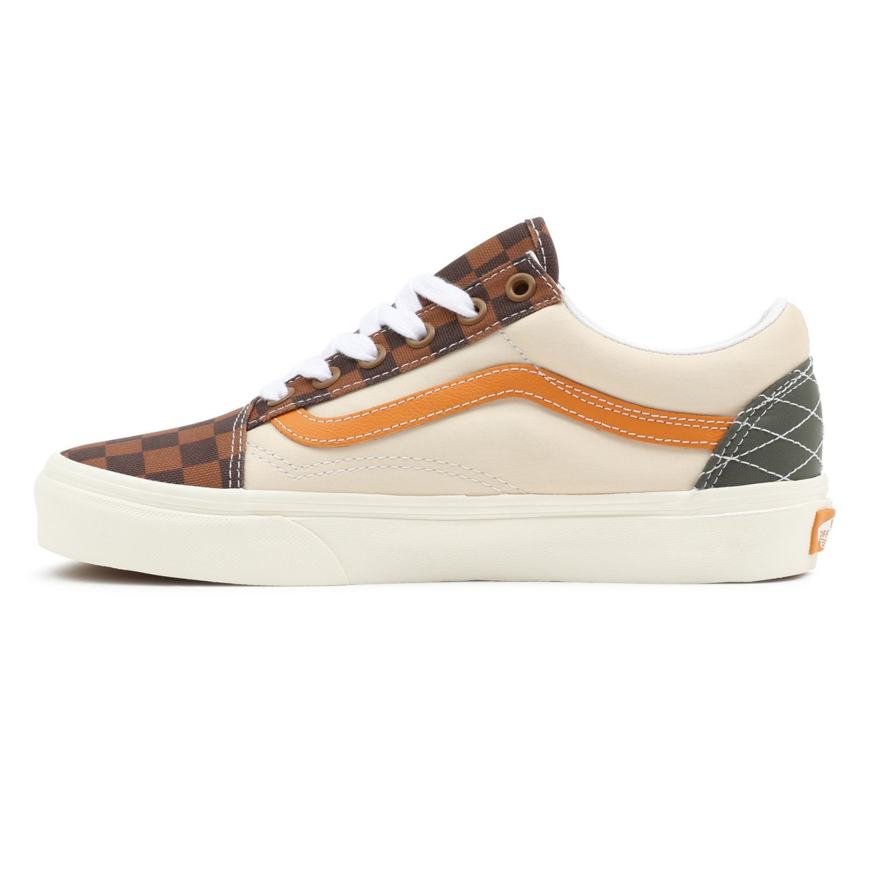 Vans Mixed Utility Old Skool Brown Classic Mens Womens - (Mixed Utility) Checkerboard/Multi VN0A5JMI94R Shoes