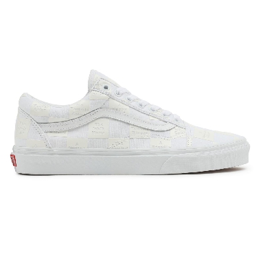 Vans DIY Checkerboard Old Skool White Classic Mens Womens - (Diy Checkerboard) True White VN0A5KRF8AX Shoes