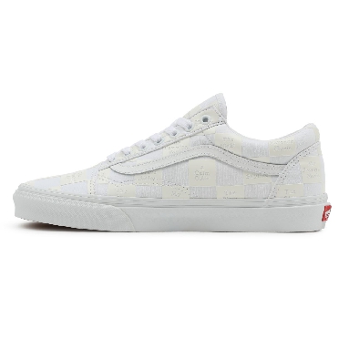 Vans DIY Checkerboard Old Skool White Classic Mens Womens - (Diy Checkerboard) True White VN0A5KRF8AX Shoes