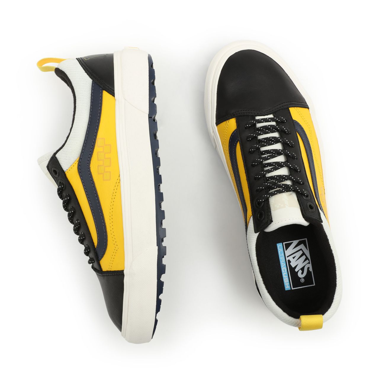 Vans Varsity Old Skool MTE-1 Yellow Classic Mens Womens - (Varsity) Varsity Black/Spectra Yellow VN0A5I1297S Shoes