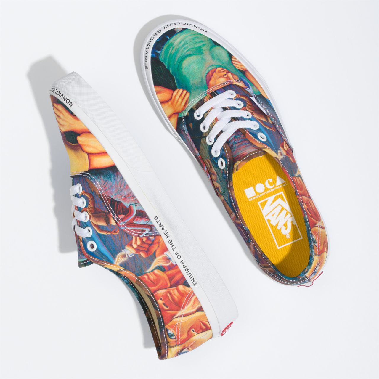 Vans X MOCA Judy Baca Authentic Multicolour Classic Mens Womens - (Moca) Judy Baca VN0A5KRDYQ8 Shoes