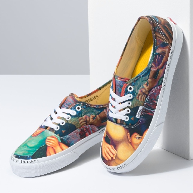 Vans X MOCA Judy Baca Authentic Multicolour Classic Mens Womens - (Moca) Judy Baca VN0A5KRDYQ8 Shoes