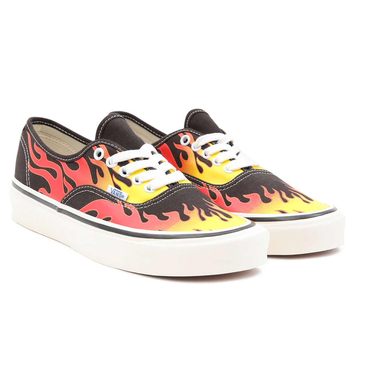 Vans Anaheim Factory Authentic 44 DX Black Classic Mens Womens - (Anaheim Factory) Epic Flame/Black/True White VN0A38EN423 Shoes