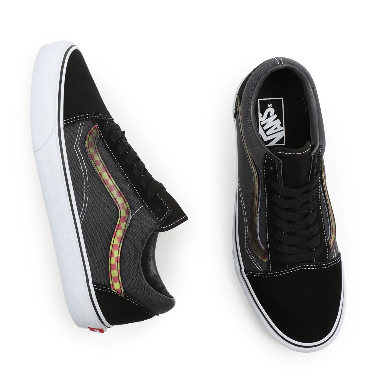 Vans Lenticular Sidestripe Old Skool Black Classic Mens Womens - (Lenticular Sidestripe) Black/Asphalt VN0A5KRF93W Shoes