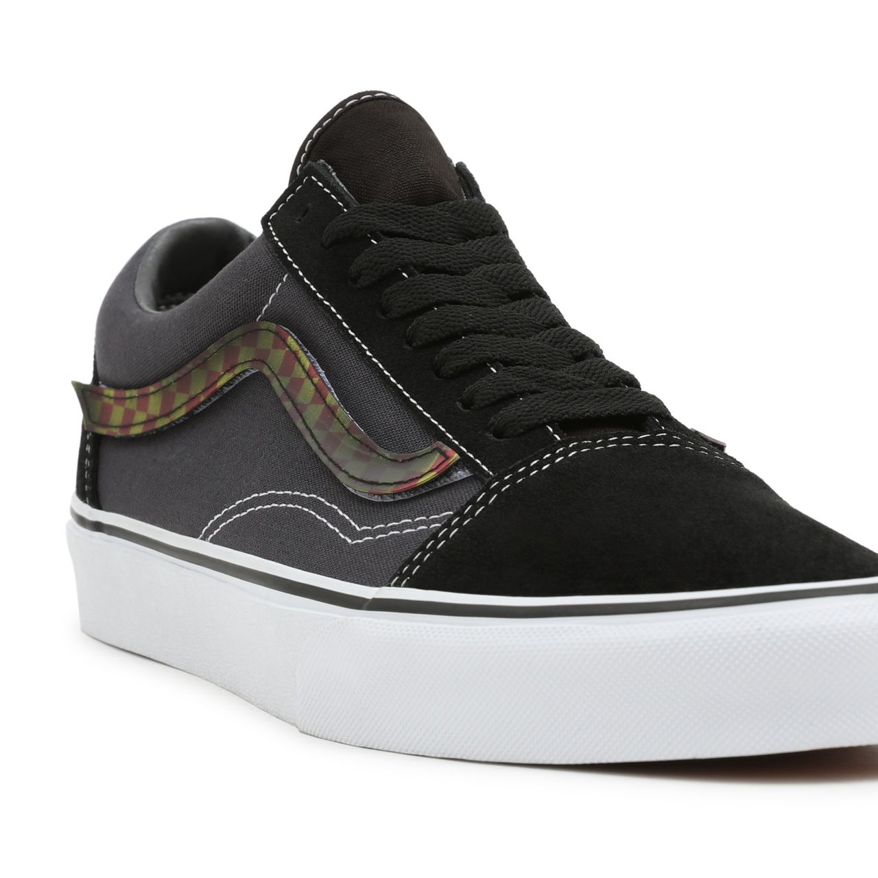 Vans Lenticular Sidestripe Old Skool Black Classic Mens Womens - (Lenticular Sidestripe) Black/Asphalt VN0A5KRF93W Shoes