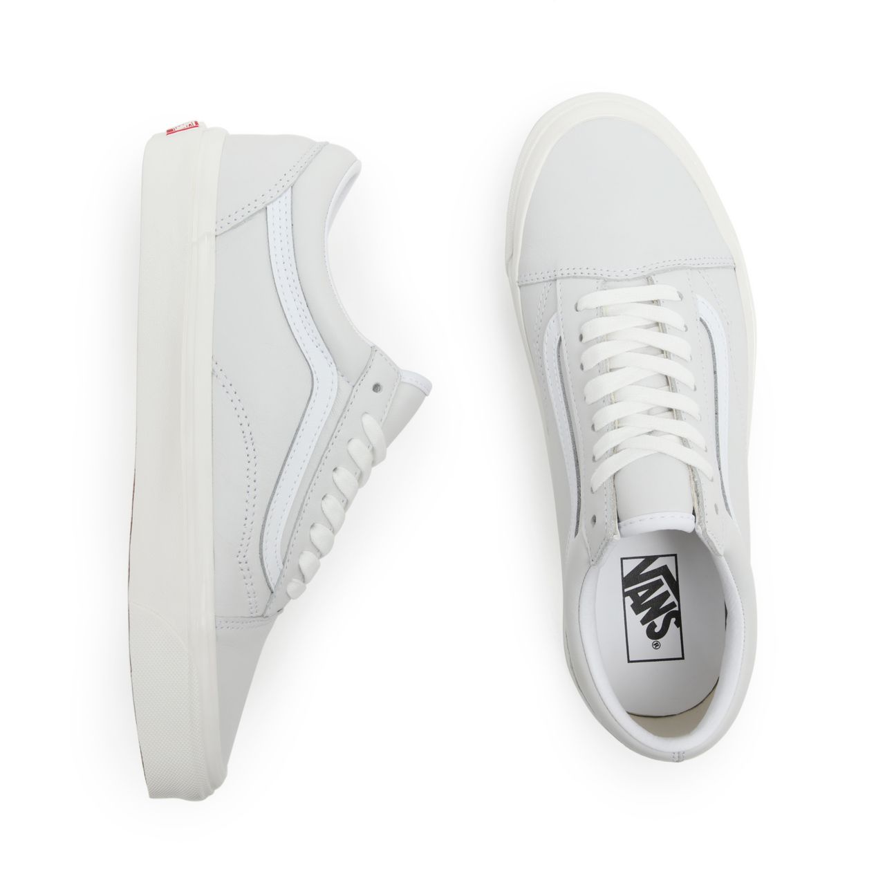 Vans Anaheim Factory Old Skool 36 DX White Classic Mens Womens - (Anaheim Factory) True White/Leather VN0A54F3104 Shoes