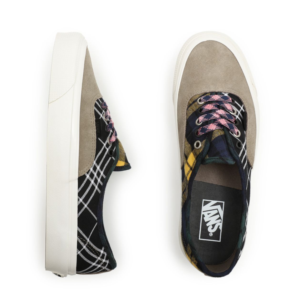 Vans Anaheim Factory Authentic 44 DX Multicolour Classic Mens Womens - (Anaheim Factory) Plaid Mix/Olive VN0A5KX48F8 Shoes