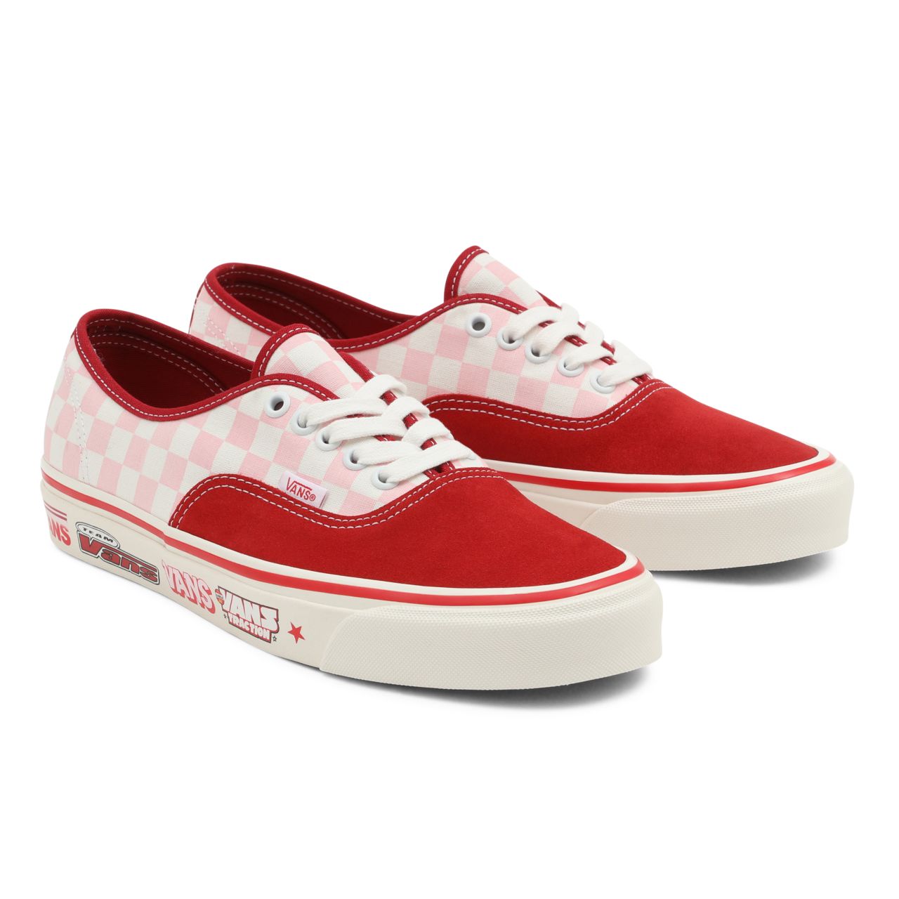 Vans Anaheim Factory Authentic 44 DX Red Classic Mens Womens - (Anaheim Factory) Freestyle/Chili Pepper VN0A5KX48EK Shoes