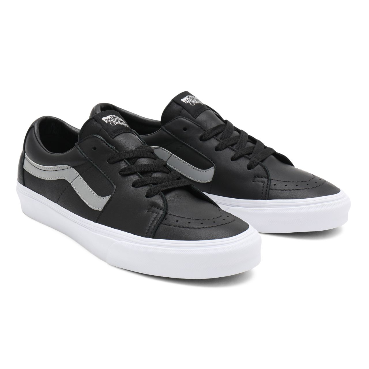 Vans Reflective Sk8-Low Black Classic Mens Womens - (Reflective) Black/True White VN0A4UUKSIG Shoes