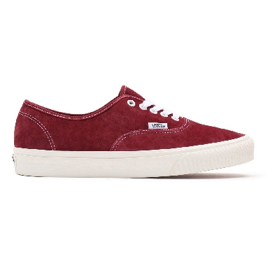 Vans Pig Suede Authentic Red Classic Mens Womens - (Pig Suede) pomegranate/snow white VN0A5HZS9G8 Shoes