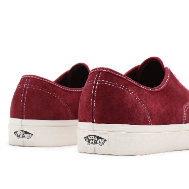 Vans Pig Suede Authentic Red Classic Mens Womens - (Pig Suede) pomegranate/snow white VN0A5HZS9G8 Shoes