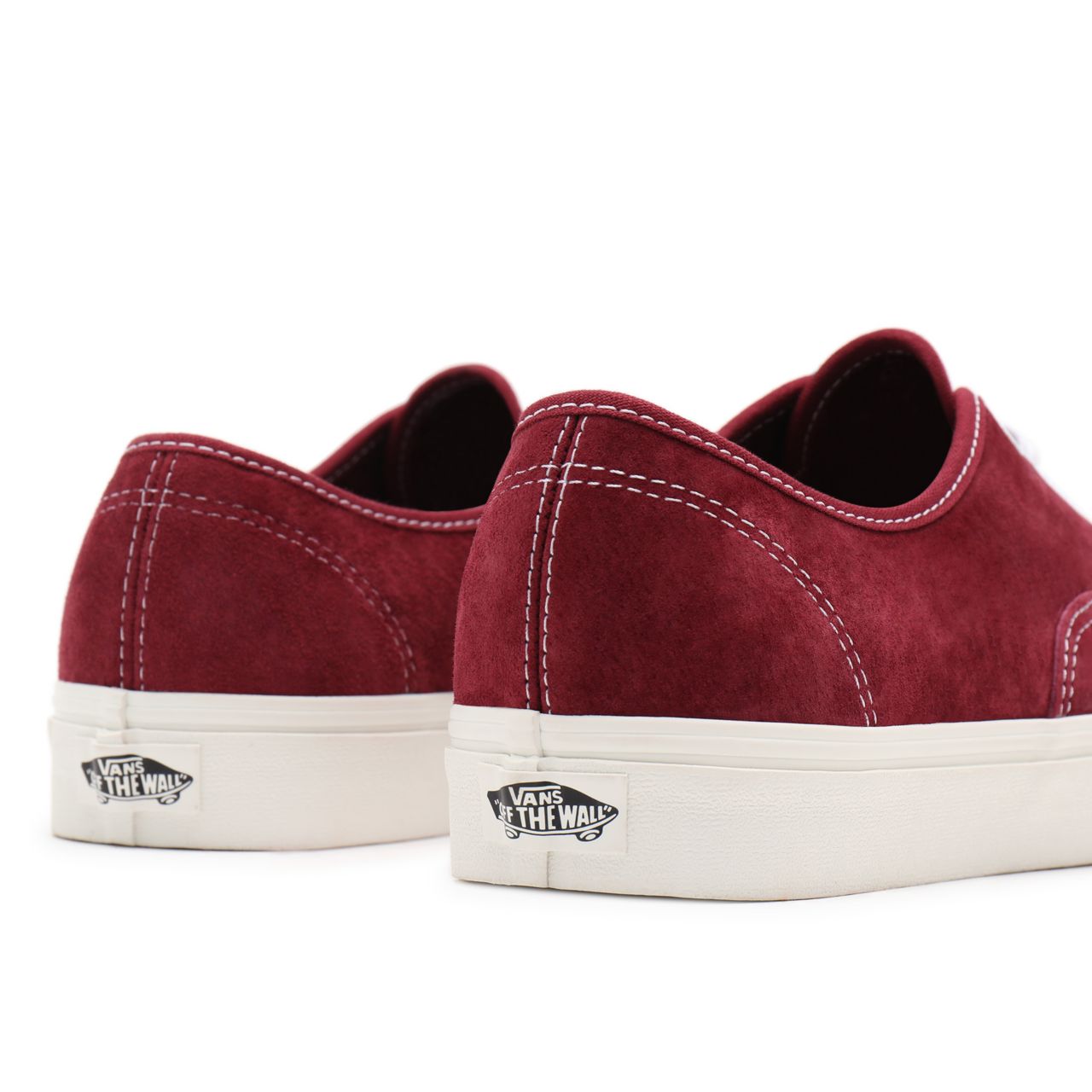 Vans Pig Suede Authentic Red Classic Mens Womens - (Pig Suede) pomegranate/snow white VN0A5HZS9G8 Shoes