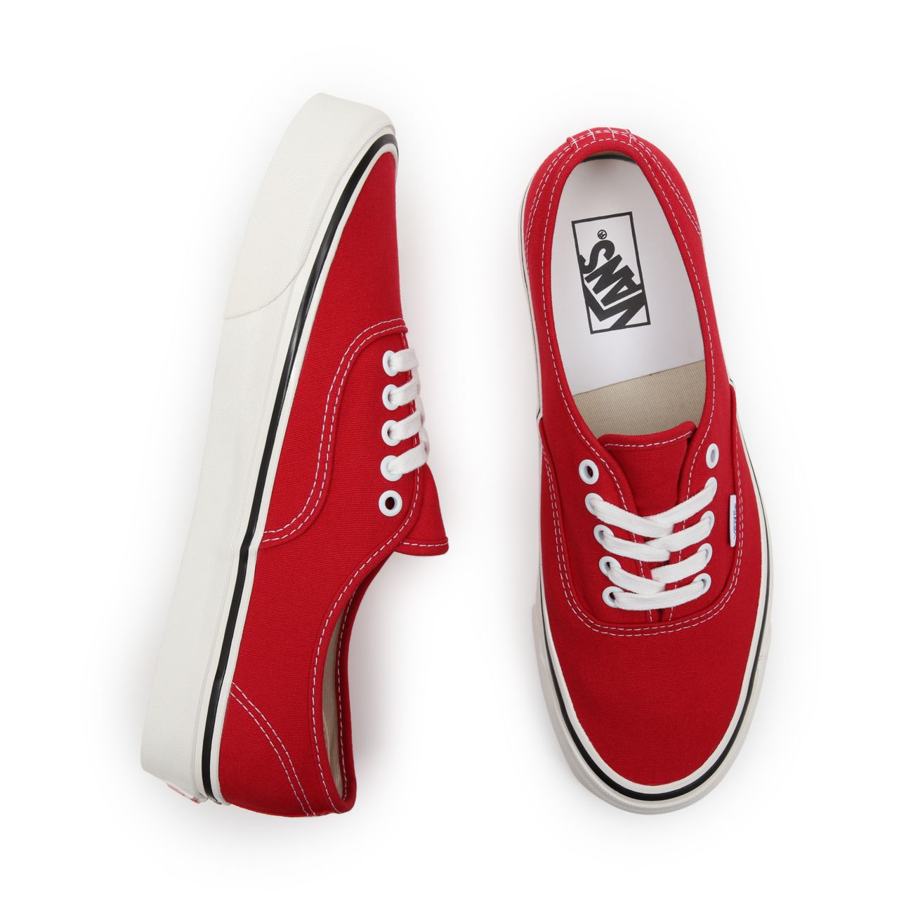 Vans Anaheim Factory Authentic 44 DX Red Classic Mens Womens - (Anaheim Factory) Racing Red VN0A38ENMR9 Shoes