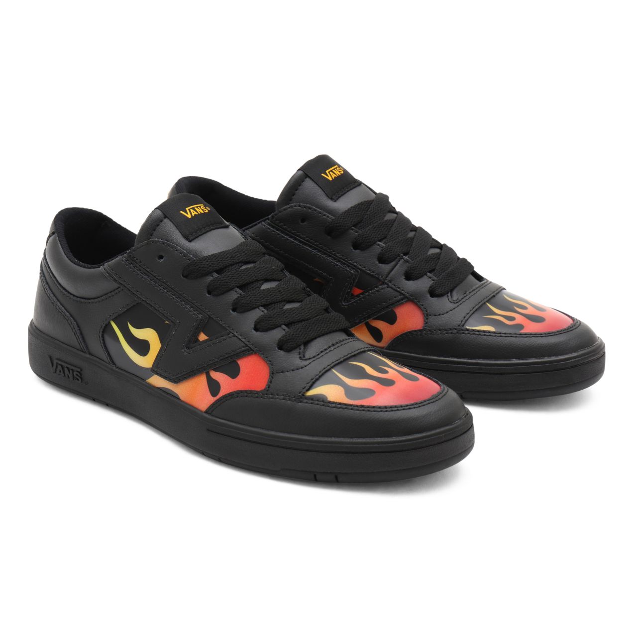 Vans Lenticular Lowland ComfyCush Black Classic Mens Womens - (Lenticular) black/persimmon orange VN0A4TZY9QP Shoes