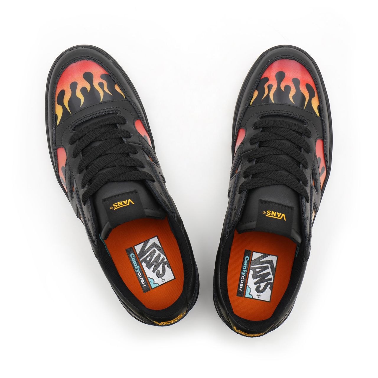 Vans Lenticular Lowland ComfyCush Black Classic Mens Womens - (Lenticular) black/persimmon orange VN0A4TZY9QP Shoes