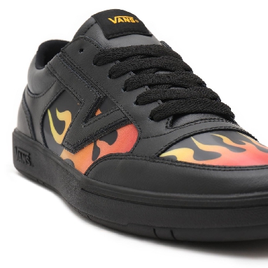 Vans Lenticular Lowland ComfyCush Black Classic Mens Womens - (Lenticular) black/persimmon orange VN0A4TZY9QP Shoes