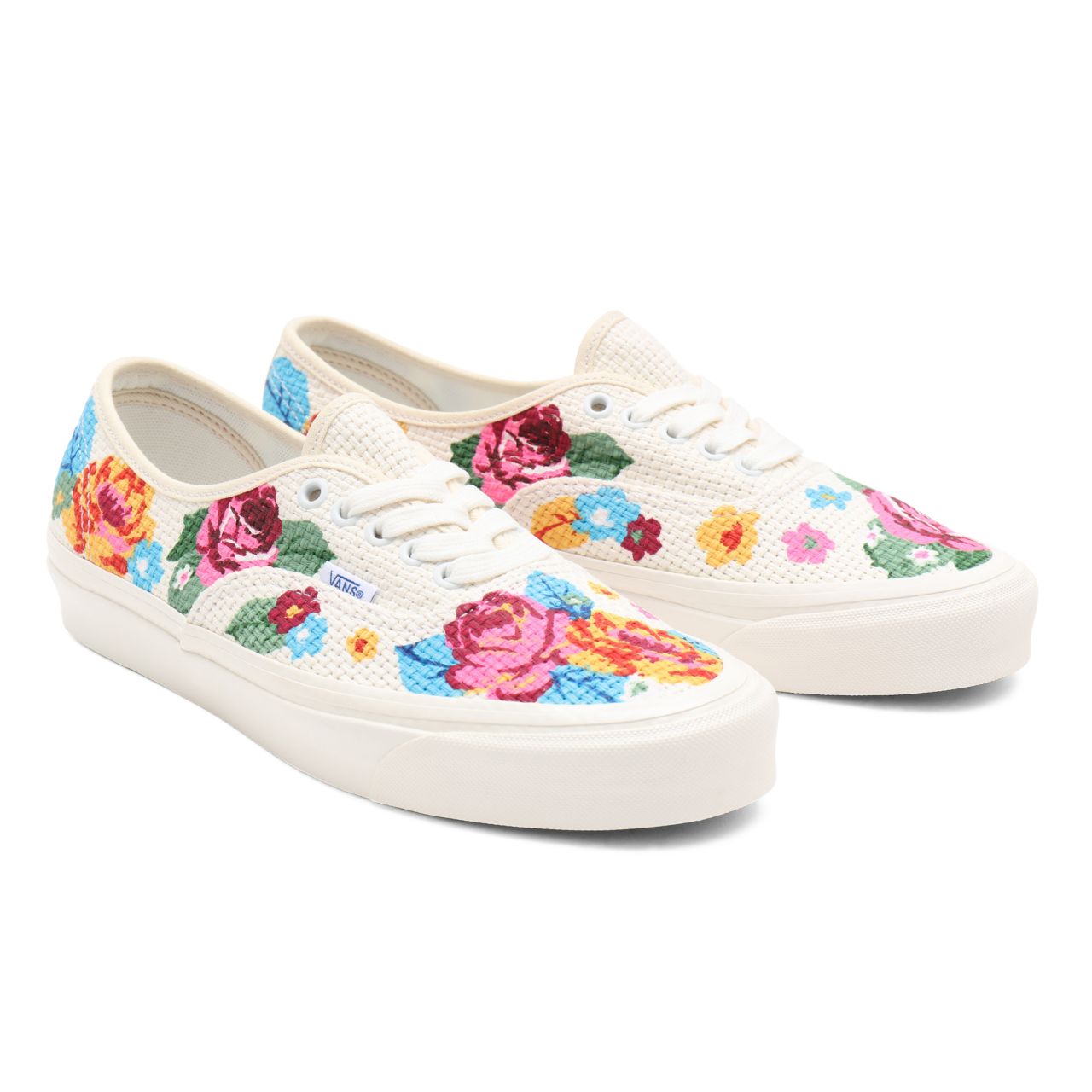 Vans Anaheim Factory Authentic 44 DX Multicolour Classic Mens Womens - (Anaheim Factory) needlepoint/floral VN0A54F29GM Shoes