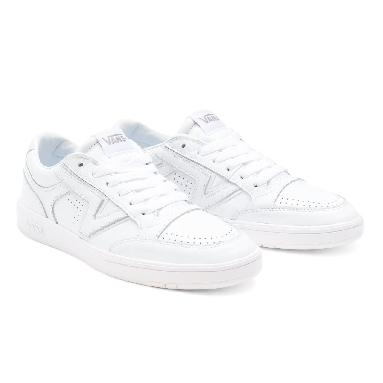 Vans Leather Lowland Comfycush White Classic Mens Womens - (Leather) True White/True White VN0A4TZYOER Shoes