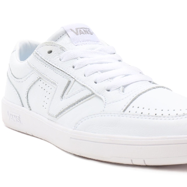 Vans Leather Lowland Comfycush White Classic Mens Womens - (Leather) True White/True White VN0A4TZYOER Shoes