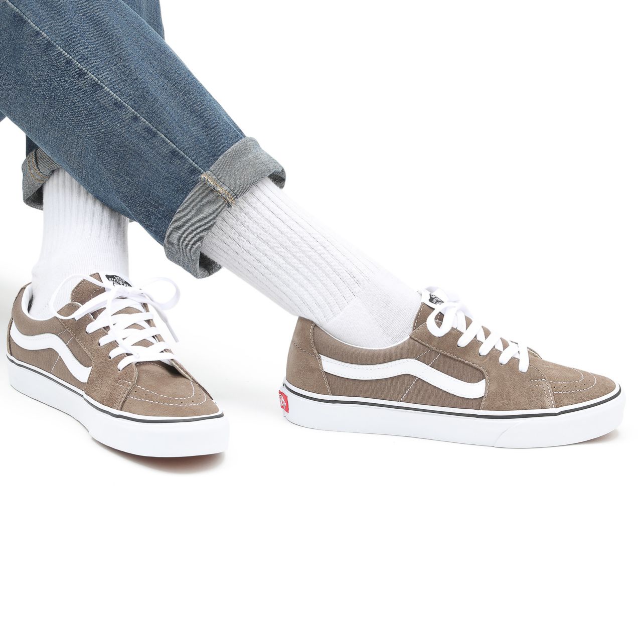 Vans Sk8-Low Brown Classic Mens Womens - walnut/true white VN0A4UUKA0N Shoes