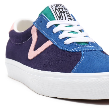 Vans Retro Court Vans Sport Blue Classic Mens Womens - (Retro Court) multi/true white VN0A4BU69EJ Shoes