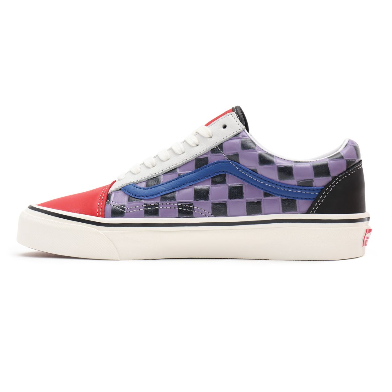 Vans Anahiem Factory Old Skool 36 DX Multicolour Classic Mens Womens - (Anaheim Factory) leather check/multi/red VN0A54F39XM Shoes