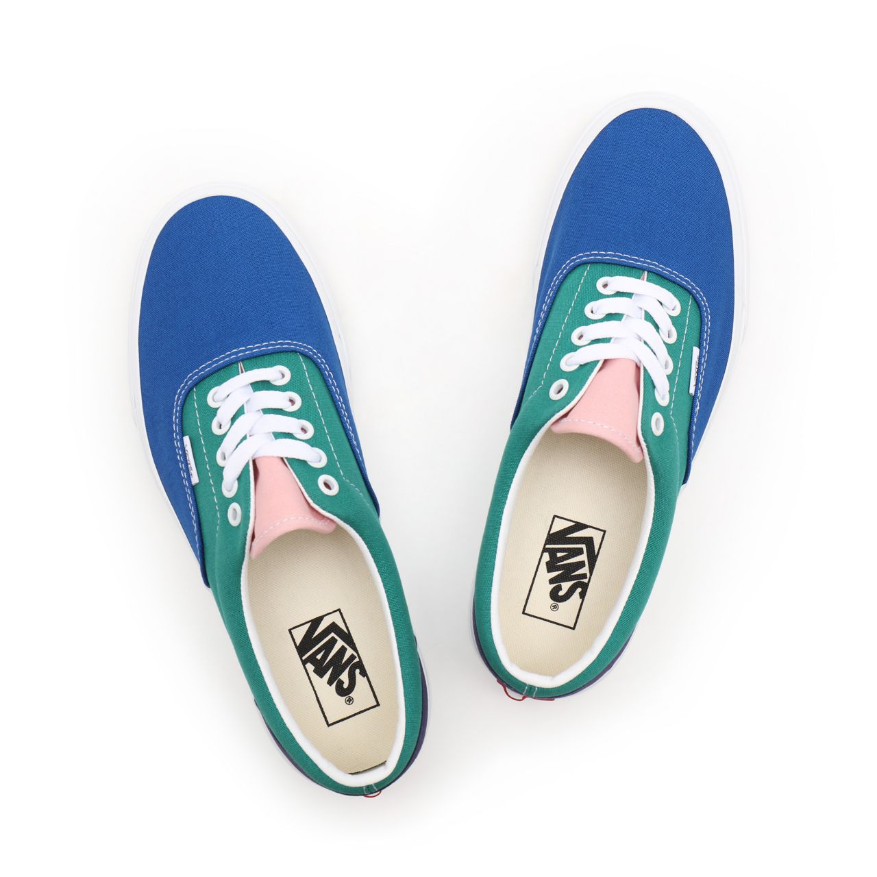 Vans Retro Court Era Blue Classic Mens Womens - (Retro Court) multi/true white VN0A54F19EJ Shoes