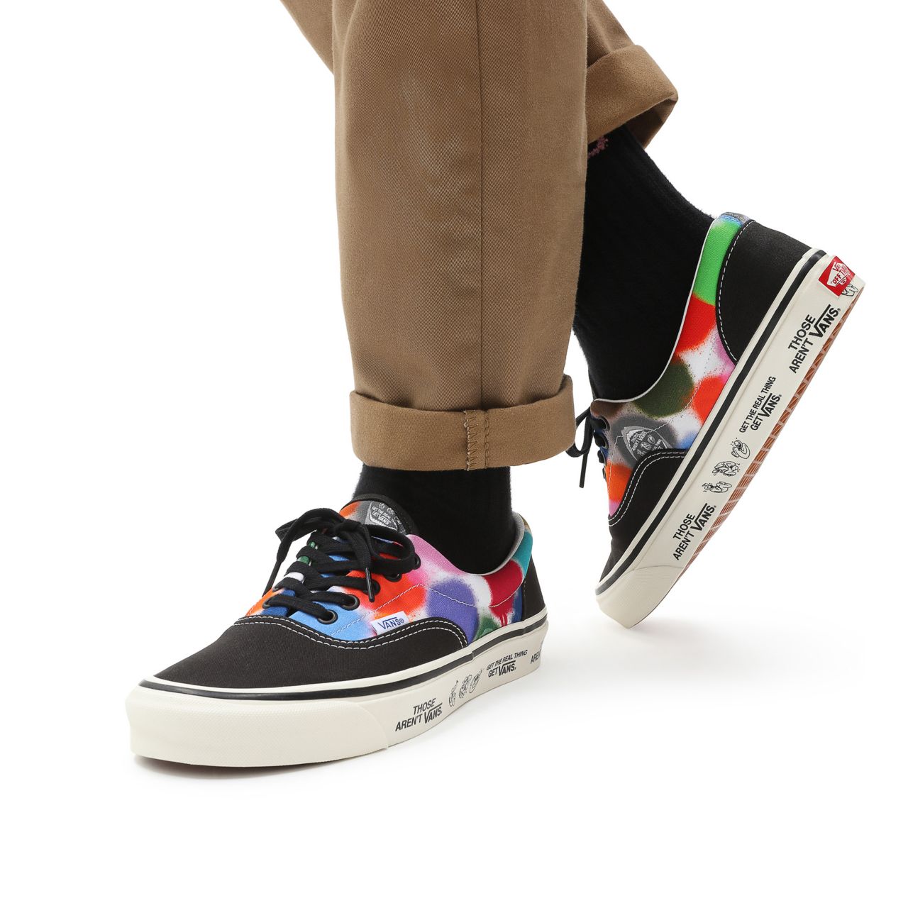 Vans Anaheim Factory Era 95 DX Multicolour Classic Mens Womens - (Anaheim Factory) spray spots/black VN0A2RR19MJ Shoes