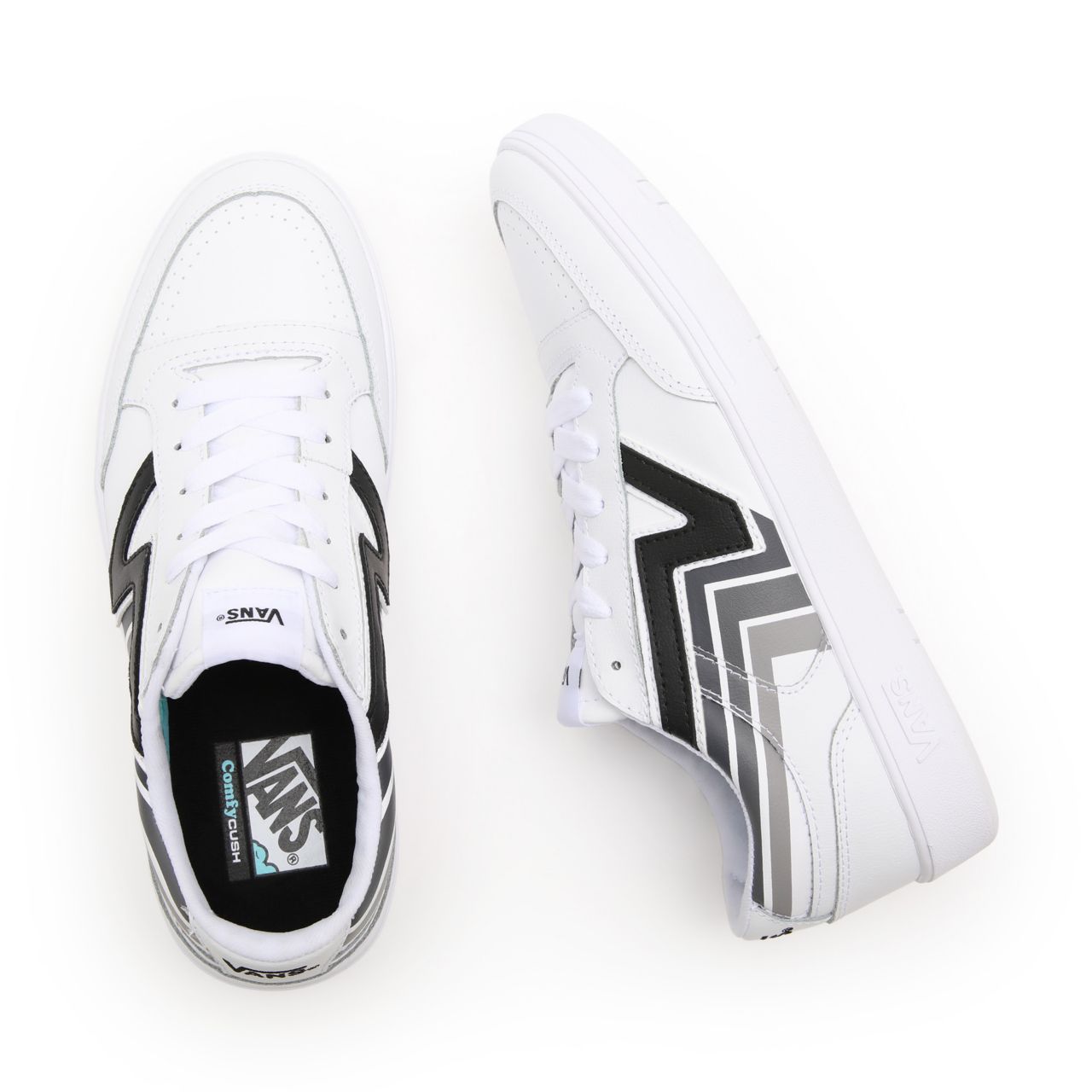 Vans Fader Lowland ComfyCush White Classic Mens Womens - (Fader) true white/black VN0A4TZY9P9 Shoes