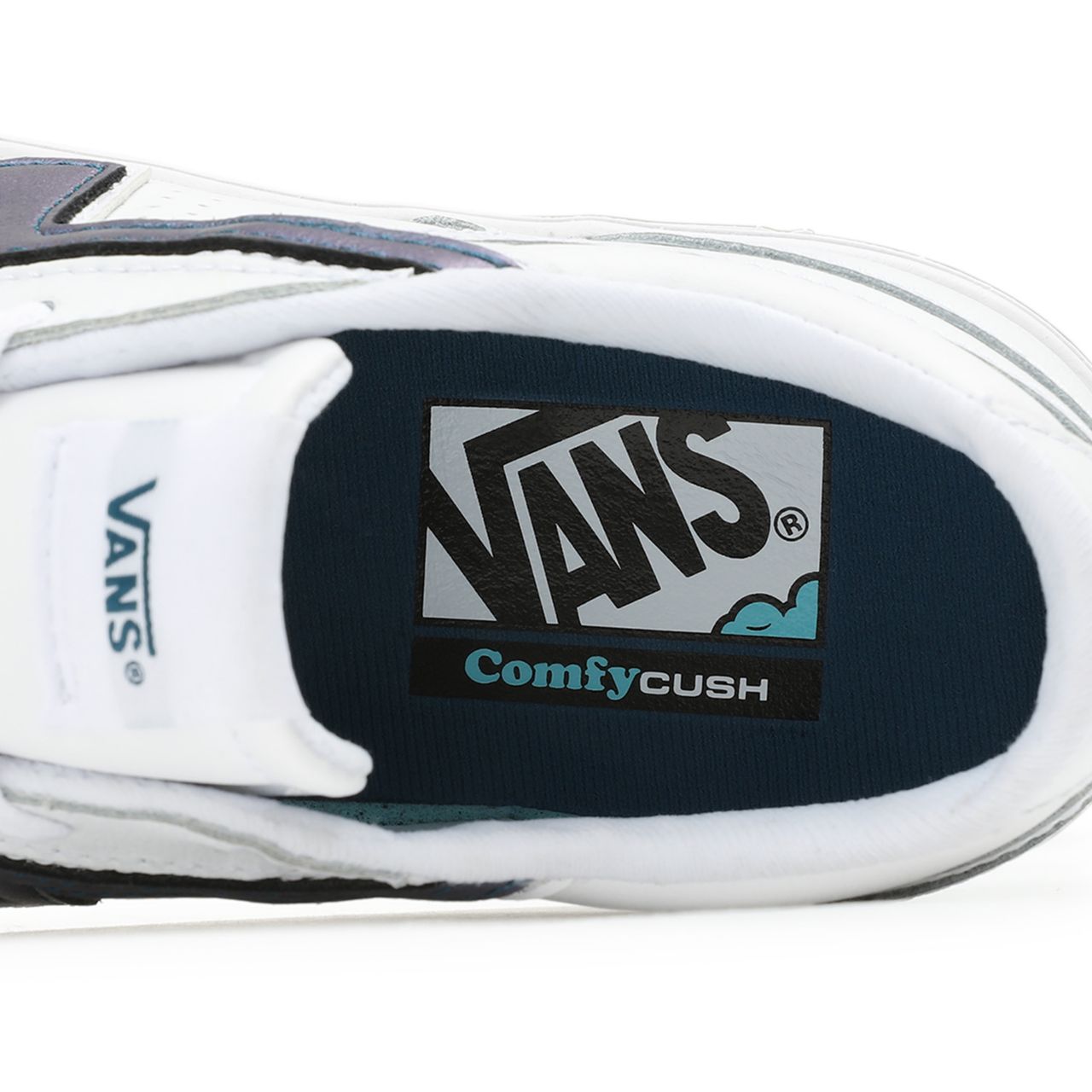 Vans Mystic Metallic Lowland ComfyCush White Classic Mens Womens - (Mystic Metallic) Cool/True White VN0A4TZY8U5 Shoes