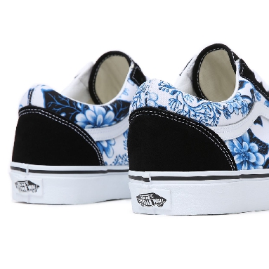 Vans Old Skool Floral Blue Classic Mens Womens - Blue/White VN0A7Q2JY6Z Shoes