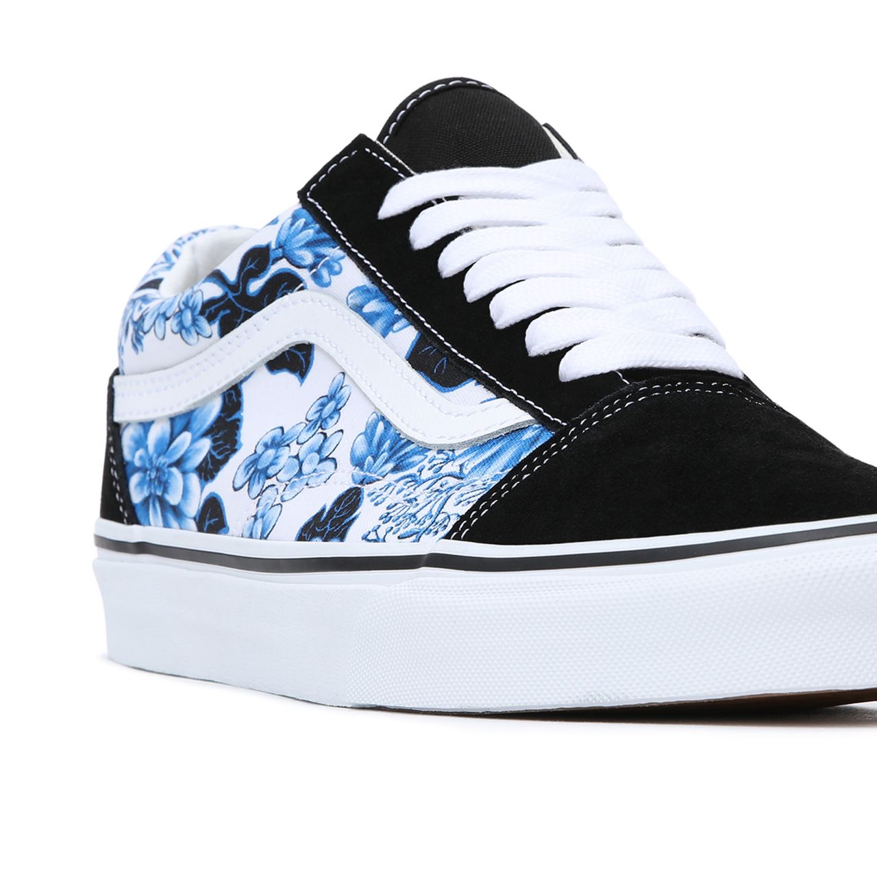 Vans Old Skool Floral Blue Classic Mens Womens - Blue/White VN0A7Q2JY6Z Shoes