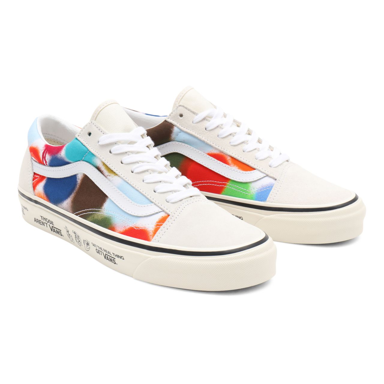 Vans Anahiem Factory Old Skool 36 DX Multicolour Classic Mens Womens - (Anaheim Factory) spray spots/marshmallow VN0A54F39XQ Shoes