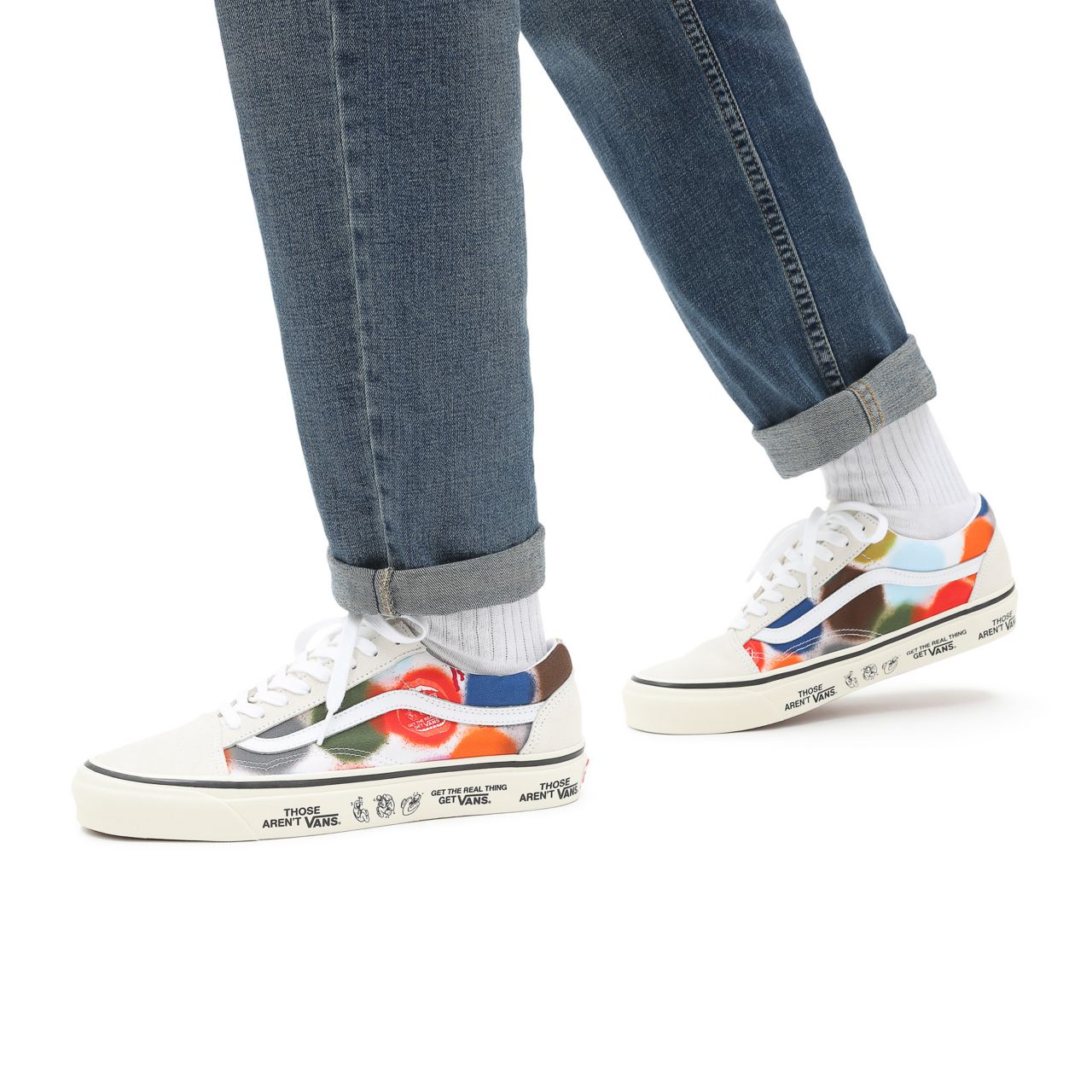 Vans Anahiem Factory Old Skool 36 DX Multicolour Classic Mens Womens - (Anaheim Factory) spray spots/marshmallow VN0A54F39XQ Shoes