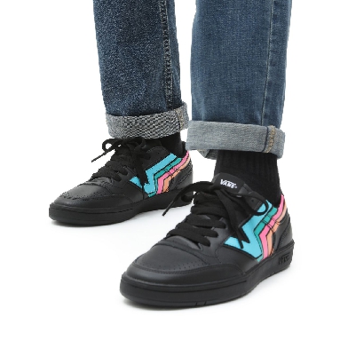 Vans Fader Lowland ComfyCush Black Classic Mens Womens - (Fader) black/multi VN0A4TZY9OL Shoes