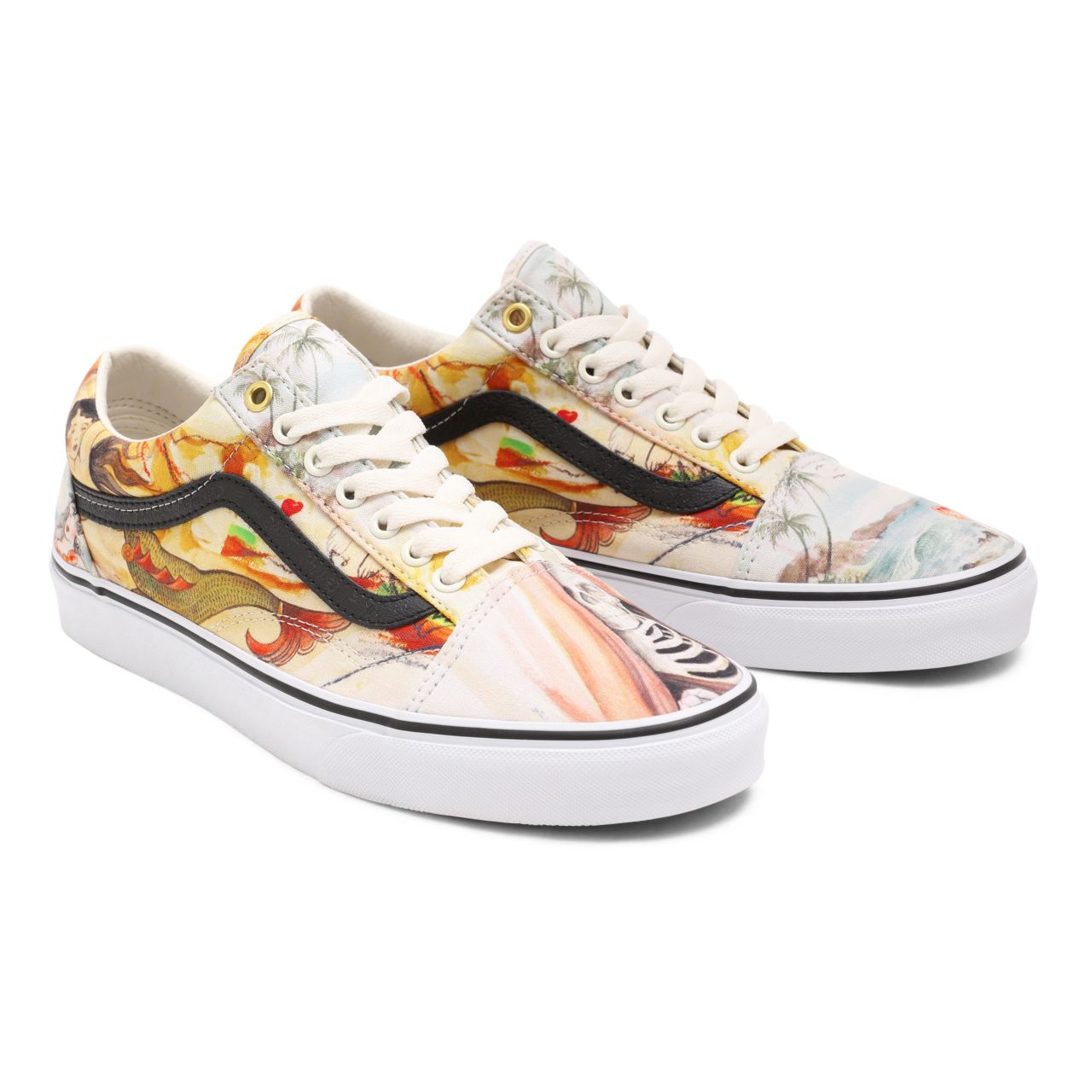 Vans OTW Gallery N. Kostechko Old Skool Multicolour Classic Mens Womens - (OTW Gallery N. Kostechko) allover repeat VN0A38G19FX Shoes