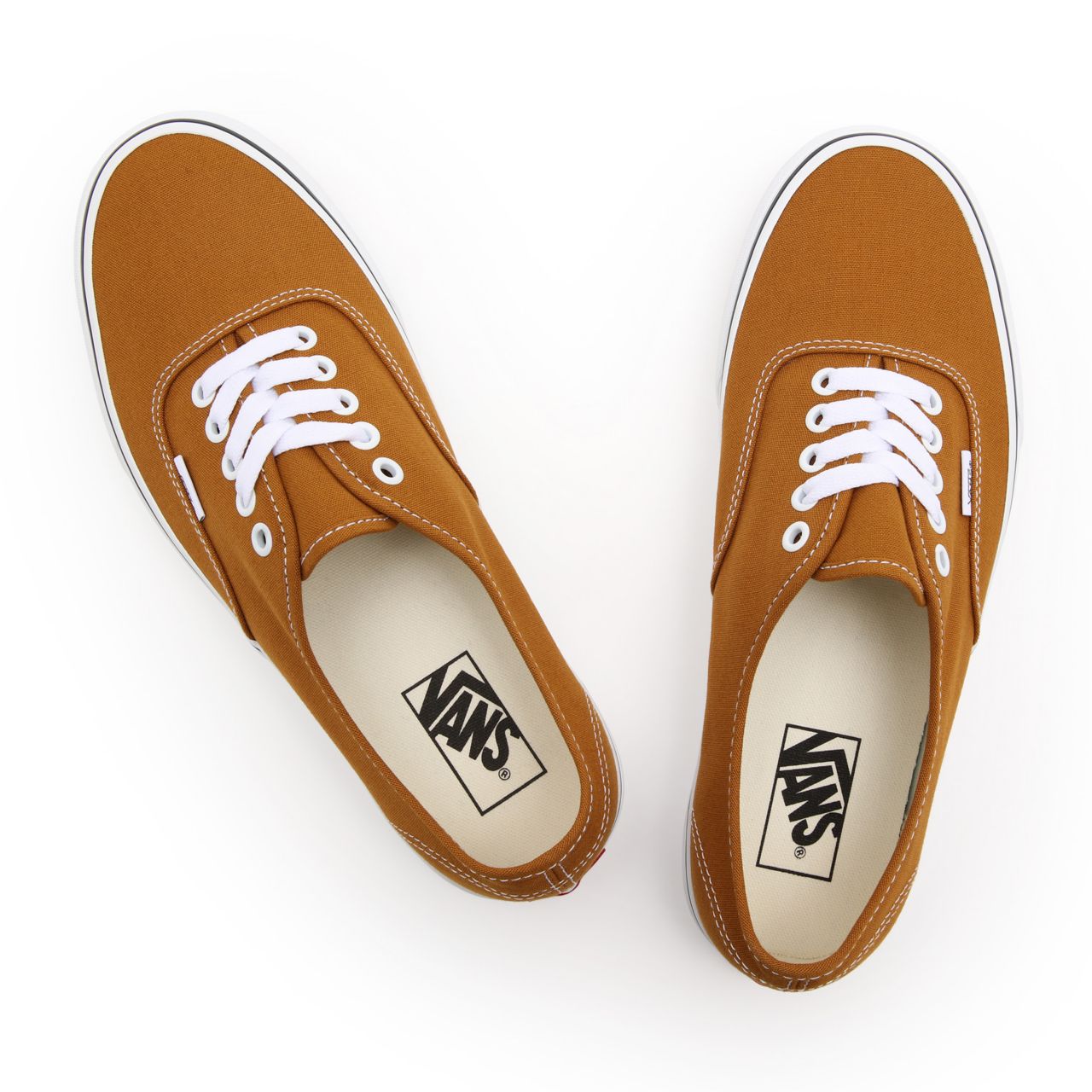 Vans Authentic Brown Classic Mens Womens - golden brown/true white VN0A5HZS9GE Shoes