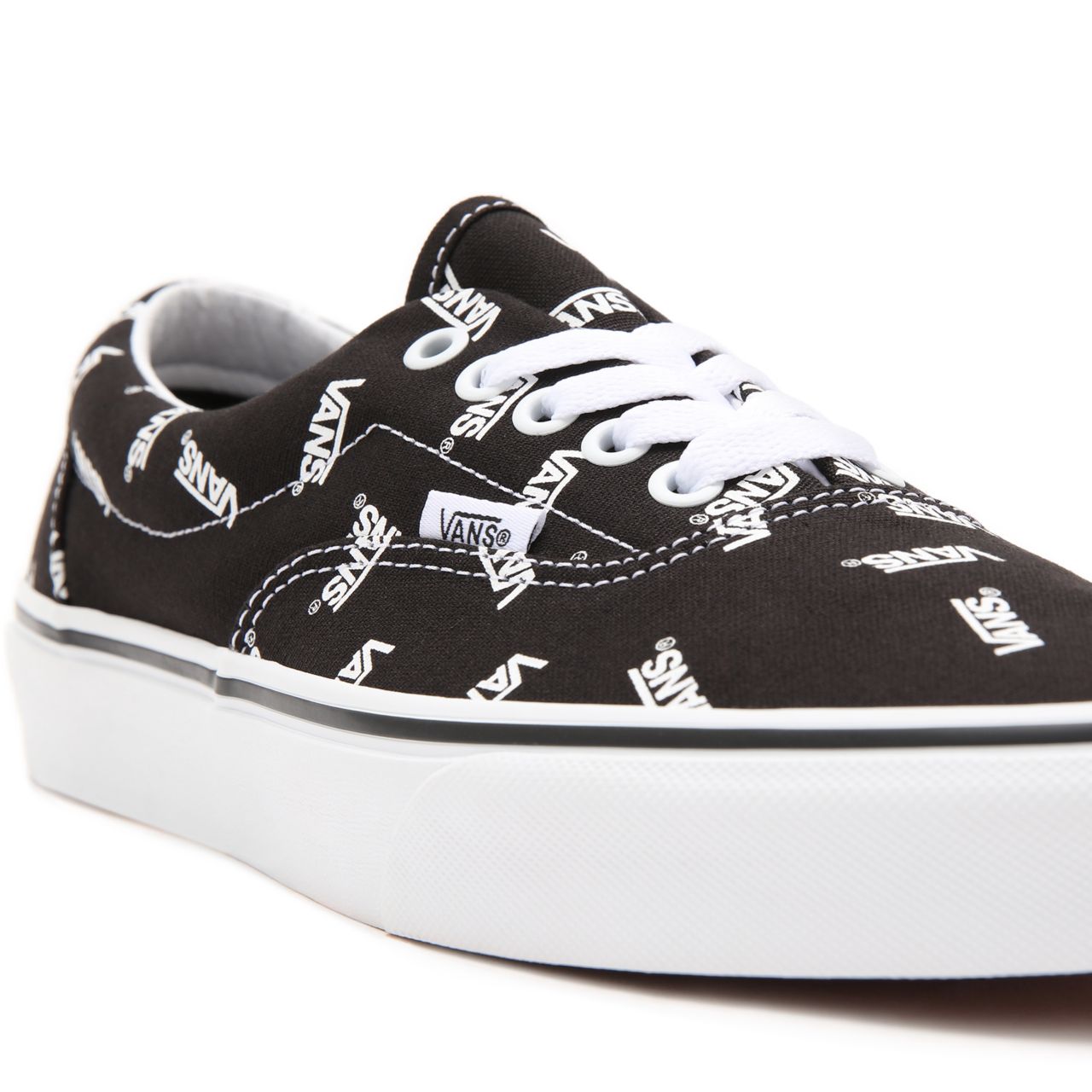 Vans Era Black Classic Mens Womens - (Vans) Black/True White VN0A54F1QW7 Shoes