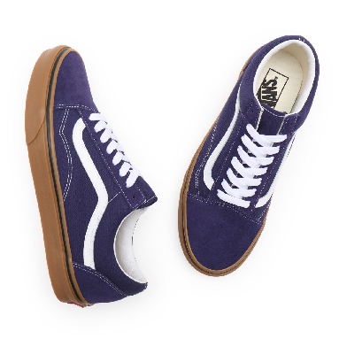 Vans Gum Old Skool Purple Classic Mens Womens - (Gum) astral aura/true white VN0A38G19LZ Shoes